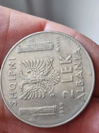 Moneta 2 Lek Albania 1939