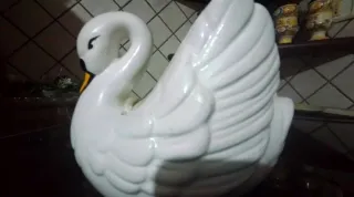 Cigno decorativo vintage bianco
