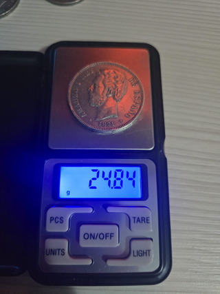 5 Pesetas Plata 1871 Amadeo I Rey