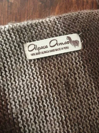 Set Sciarpa Baby Alpaca Marrone e Beige