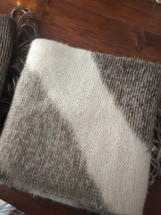 Set Sciarpa Baby Alpaca Marrone e Beige