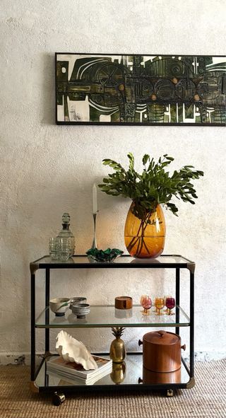 Vintage mesa auxiliar/ camarera Italiana seventies