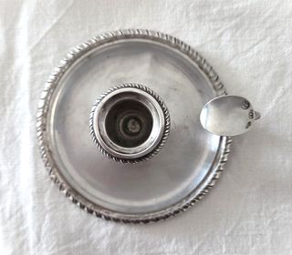 Portacandela/Bugia Argento 800 Antico