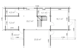 Casas de madera prefabricadas. 159 m2. 2 alturas