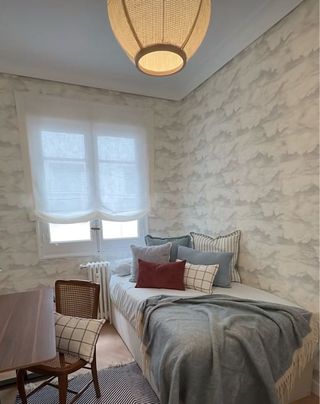 Estor Lino Blanco 135x175 Sin Usar