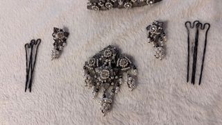 Aderezo Fallera Niña Plata Envejecida