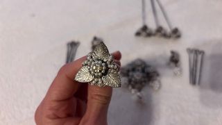 Aderezo Fallera Niña Plata Envejecida