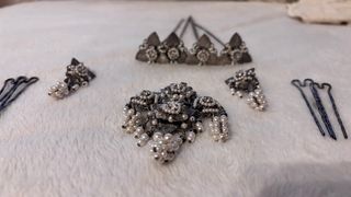 Aderezo Fallera Niña Plata Envejecida