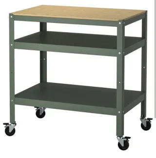 Mesa / Isla con ruedas y madera