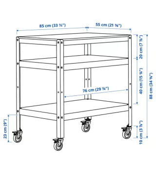 Mesa / Isla con ruedas y madera