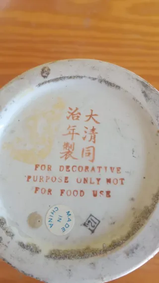 Jarrón Chino Porcelana Flores