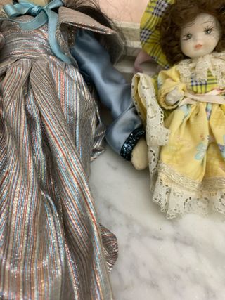 Coppia bambole porcellana vintage