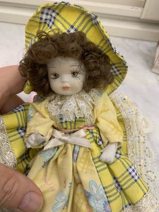 Coppia bambole porcellana vintage