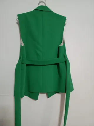 Chaleco Zara Verde Talla Única