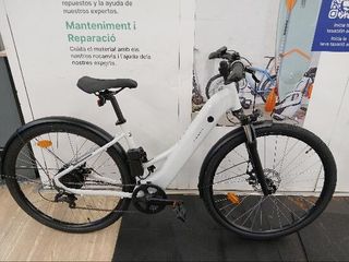 Bicicleta Todocamino E-Actv 100 Gris Perla Eléctrica Cuadro