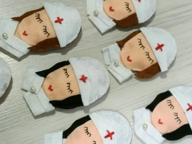 Broches de fieltro de enfermera