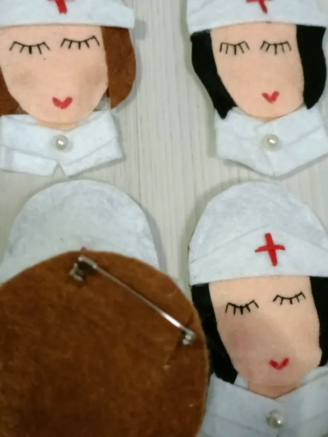 Broches de fieltro de enfermera