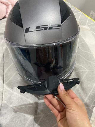 Casco Moto LS2 Talla XS Gris