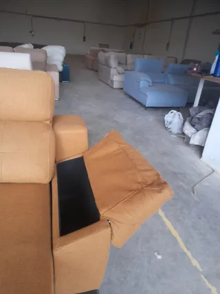 Sofá cama tela antimanchas tostado