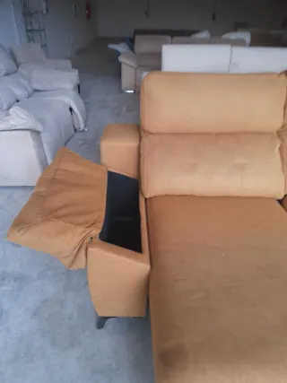 Sofá cama tela antimanchas tostado