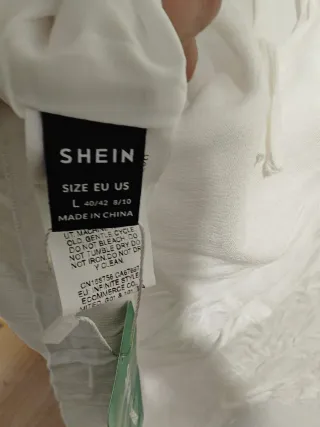 Falda larga Shein blanca talla L nueva