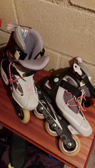 Patines en línea y bolsa