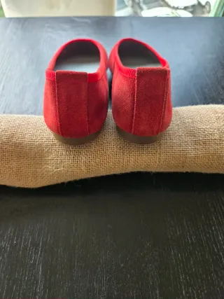 Bailarinas Piccola Piu ante rojo tachuelas mujer