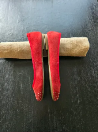 Bailarinas Piccola Piu ante rojo tachuelas mujer