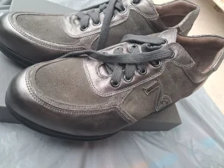 Scarpe donna marrone/argento