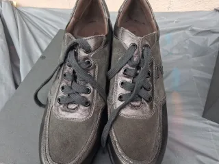 Scarpe donna marrone/argento