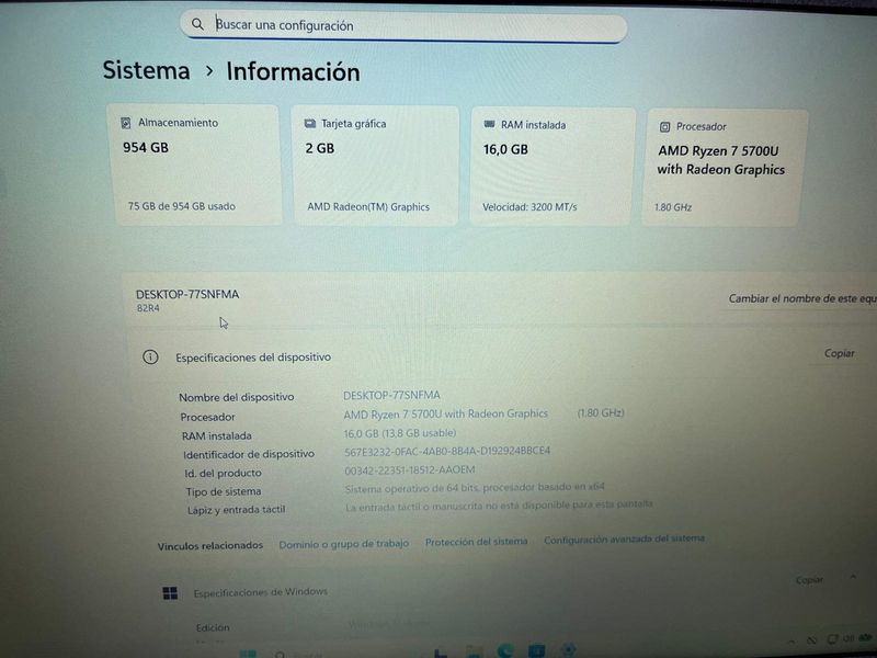 Lenovo IdeaPad 1 Gen 7,Ryzen 7, 16GB, 1TB SSD afbeelding 6