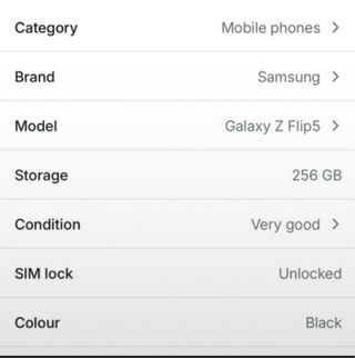 Samsung Galaxy Z Flip Negro