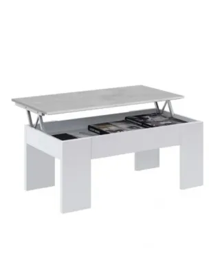 Mesa Centro Elevable Elise Madera Blanca