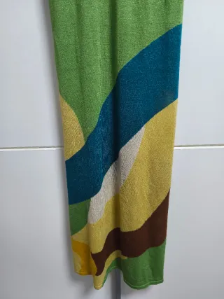 Vestido largo verde brillante