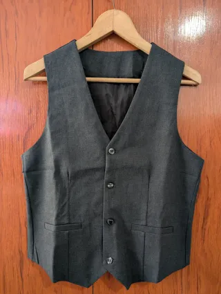 Conjunto 3 piezas traje hombre gris