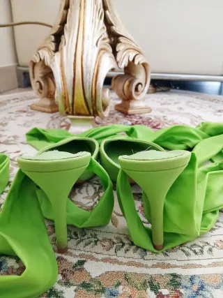 Scarpe donna slingback verdi