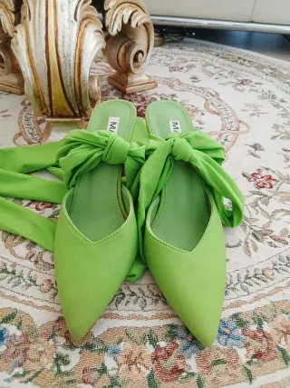 Scarpe donna slingback verdi