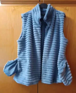 Chaleco imitación piel Ade T azul XL