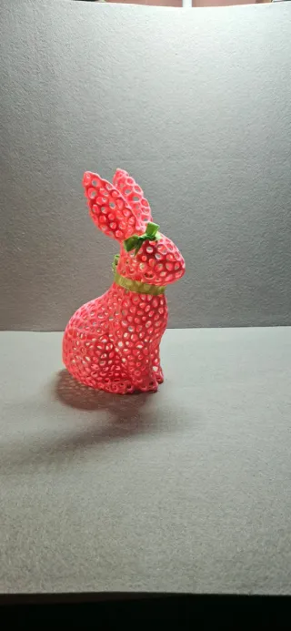 Coniglio decorativo traforato rosa
