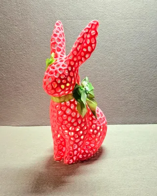 Coniglio decorativo traforato rosa