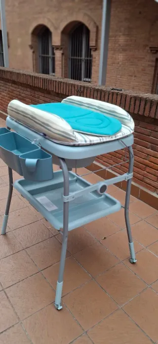 Bañera para bebé con cambiador