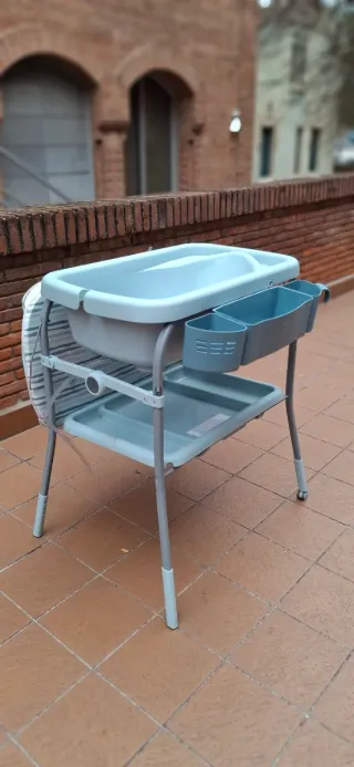 Bañera para bebé con cambiador