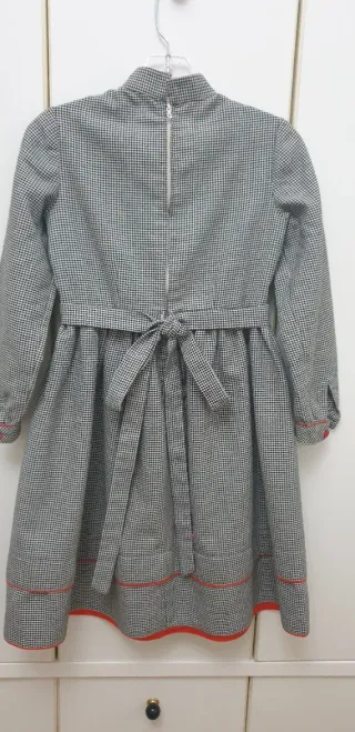 Abito per bambina a scacchi 7 anni