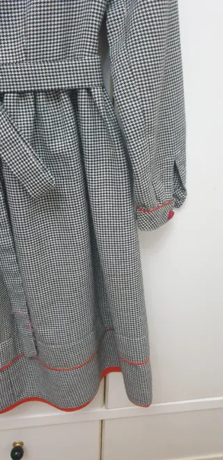 Abito per bambina a scacchi 7 anni