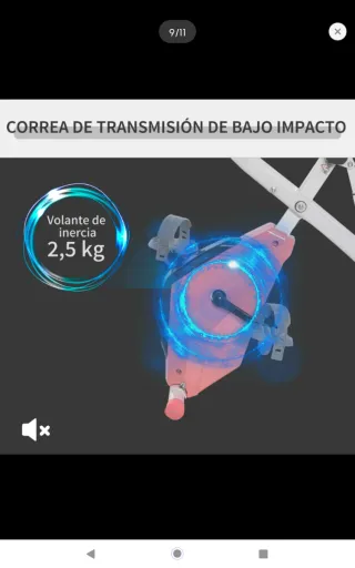 Bicicleta Estática Plegable Rosa