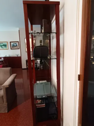 Estantería Madera y Cristal