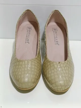 Zapatos Pikolinos Piel Tacón Beige