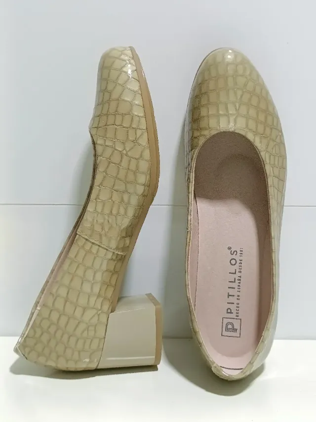 Zapatos Pikolinos Piel Tacón Beige