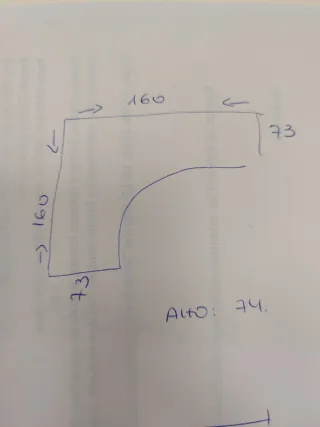 Mesa de despacho madera y metal