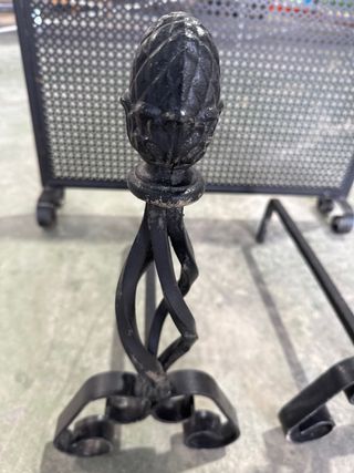 Juego de chimenea metálico negro